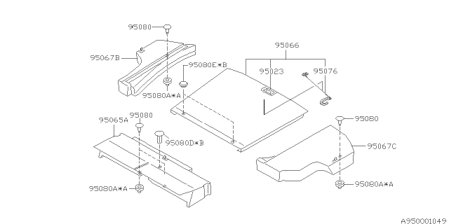 2001 Subaru Forester Mat Diagram 1