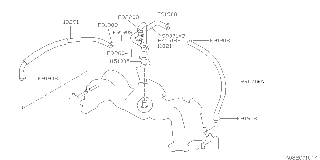 1999 Subaru Forester Emission Control - PCV Diagram 2