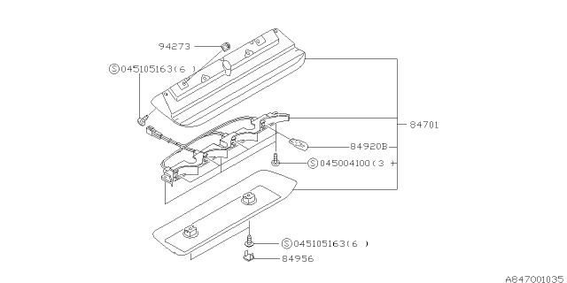 1998 Subaru Forester Lamp - High Mount Stop Lamp Diagram