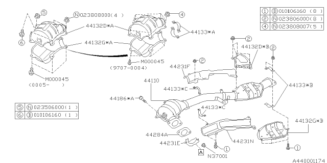 2001 subaru on sale forester exhaust