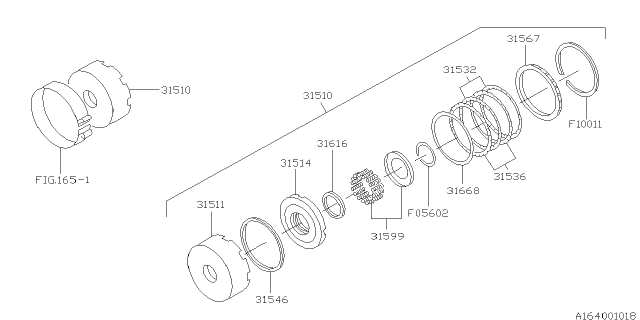 1998 Subaru Forester Reverse Clutch Diagram