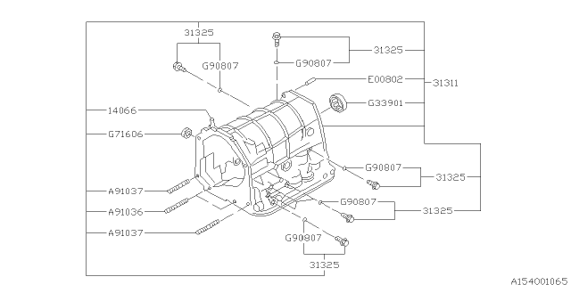 1998 Subaru Forester Automatic Transmission Case Diagram 5