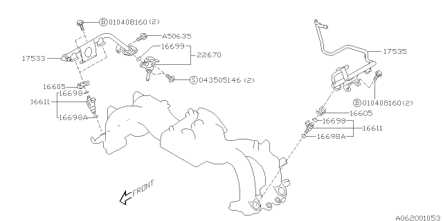 1998 Subaru Forester Fuel Injector Diagram 1