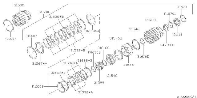 1998 Subaru Forester Foward Clutch Diagram