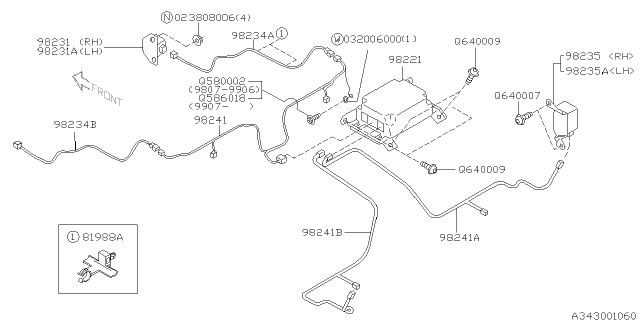 2000 Subaru Forester A/B Harness Diagram for 98234FC000