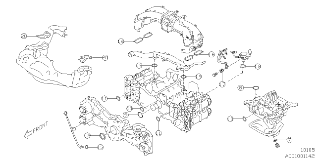 2013 Subaru BRZ Gasket&Seal Set Engine Diagram for 10105AB550