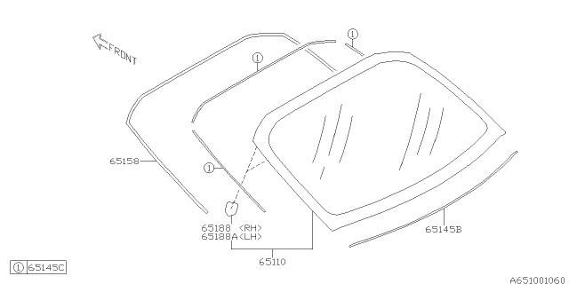 2015 Subaru BRZ Rear Window Diagram