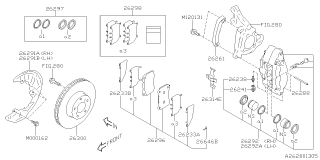 2016 Subaru BRZ Front Brake Diagram 3