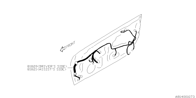 2013 Subaru BRZ Cord Door Front Pass Diagram for 81821CA220