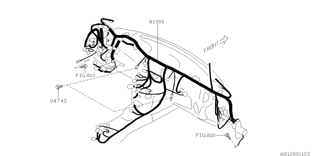 2018 Subaru BRZ Wiring Harness - Instrument Panel Diagram