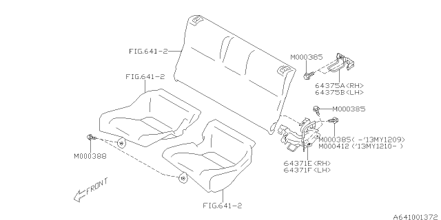 2015 Subaru BRZ Hinge Assembly LH Diagram for 64371CA010