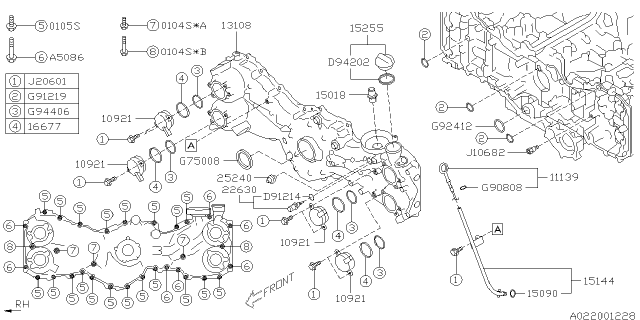 2013 Subaru BRZ Timing Belt Cover Diagram 2