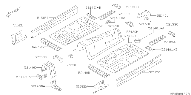 2014 Subaru BRZ Body Panel Diagram 1