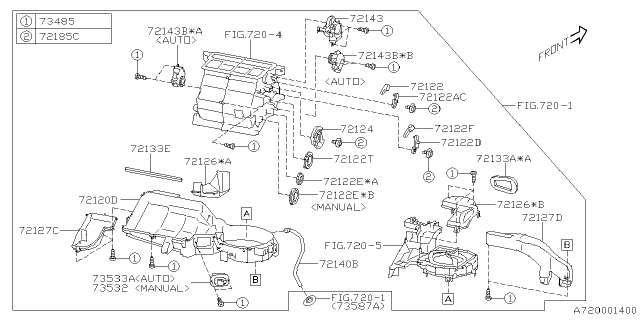 2020 Subaru BRZ Lever Diagram for 72122CA060
