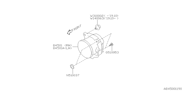 2019 Subaru BRZ Lamp - Fog Diagram