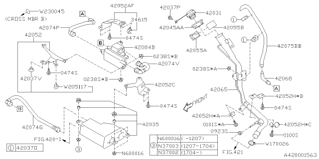 2017 Subaru BRZ Fuel Piping Diagram 1