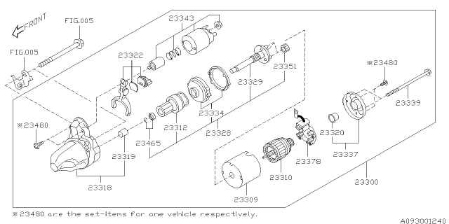 2013 Subaru BRZ Switch Assembly Magnetic Diagram for 23343AA250