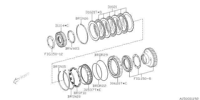 2013 Subaru BRZ Ring Hole Snap Diagram for 17005AA190
