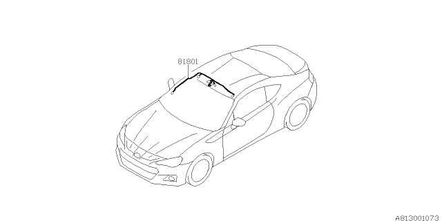 2018 Subaru BRZ Cord Roof RH Diagram for 81801CA070