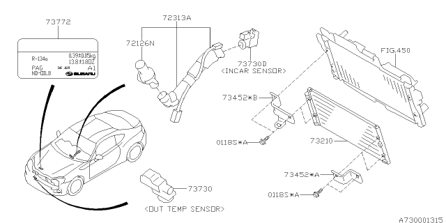 2016 Subaru BRZ ASPIRATOR Hose Diagram for 72313CA010