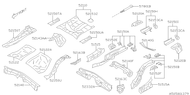 2015 Subaru BRZ Body Panel Diagram 3