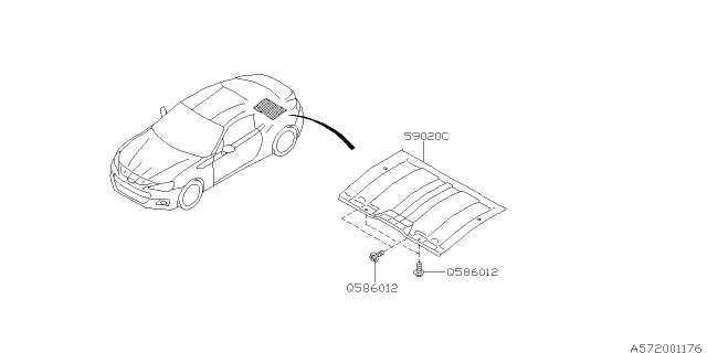 2017 Subaru BRZ Under Cover & Exhaust Cover Diagram 2