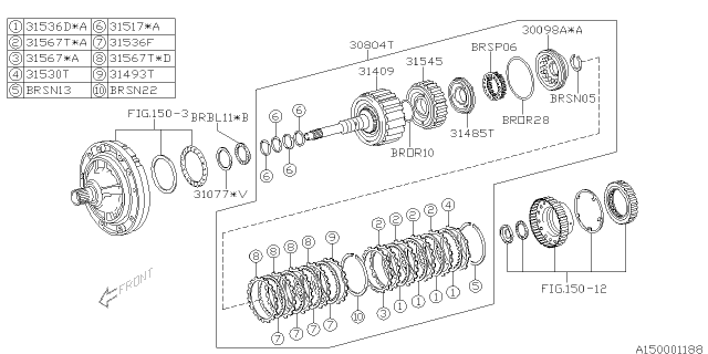 2014 Subaru BRZ Automatic Transmission Assembly Diagram 8