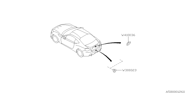 2016 Subaru BRZ Key Kit & Key Lock Diagram 1