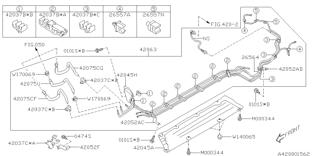 2016 Subaru BRZ Clamp 7 Diagram for 26556AG050