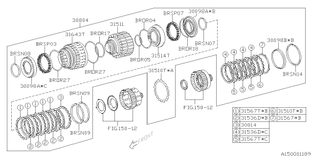 2014 Subaru BRZ Automatic Transmission Assembly Diagram 15
