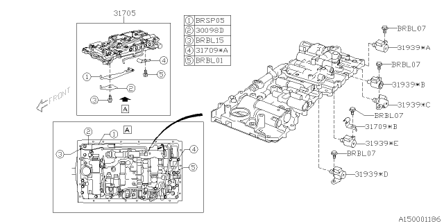 2020 Subaru BRZ Control Valve Assembly Diagram for 30098AC140