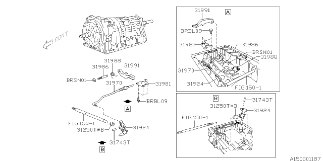 2018 Subaru BRZ Bracket Parking Lock Diagram for 30098AA450