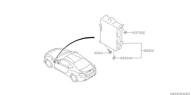 2015 Subaru BRZ Joint Box Assembly Diagram for 82201CA000
