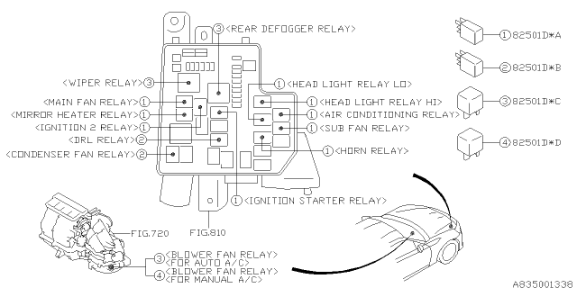 2013 Subaru BRZ Electrical Parts - Body Diagram 3