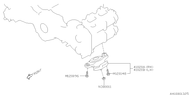 2020 Subaru BRZ Cushion Rub RH Diagram for 41022CA000