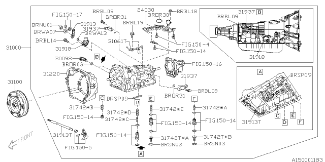2017 Subaru BRZ Nut Diagram for 17001AA000