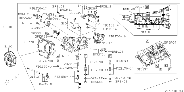 2017 Subaru BRZ Trans AY/TX6A8GD90A Diagram for 30098AA050