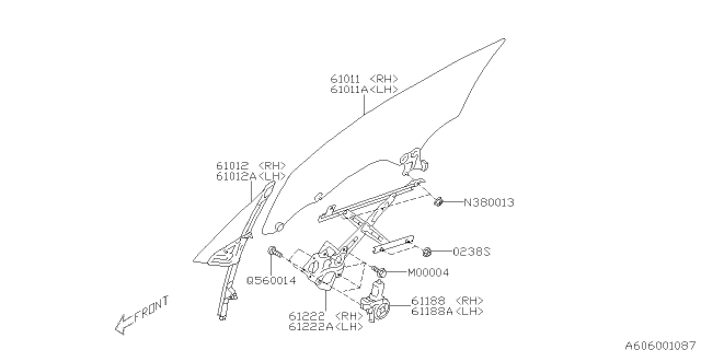 2020 Subaru BRZ Motor Assembly Front LH Diagram for 61188CA010