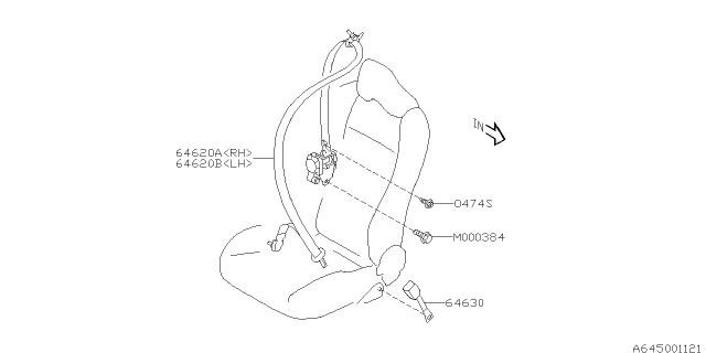 2018 Subaru BRZ Front Seat Belt Diagram