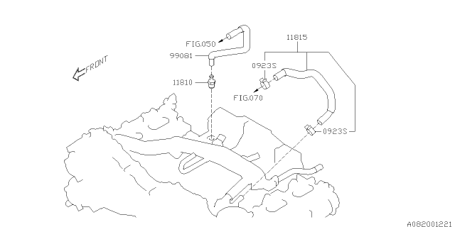 2020 Subaru BRZ Pcv Hose Assembly Diagram for 11815AC621