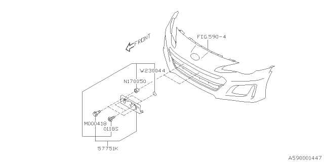 2017 Subaru BRZ Front Bumper Diagram 6