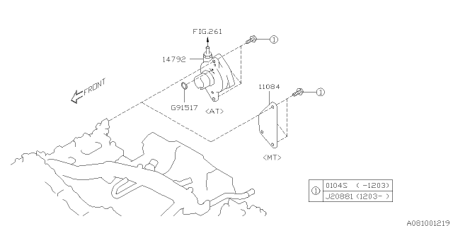 2016 Subaru BRZ Pump Vacuum Diagram for 14792AA050