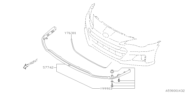 2015 Subaru BRZ Front Bumper Diagram 2