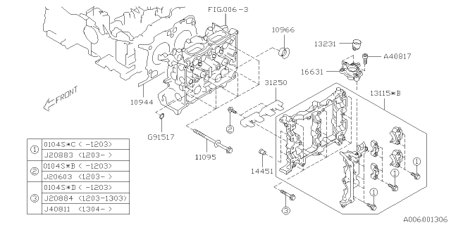 2017 Subaru BRZ Cylinder Head Diagram 2