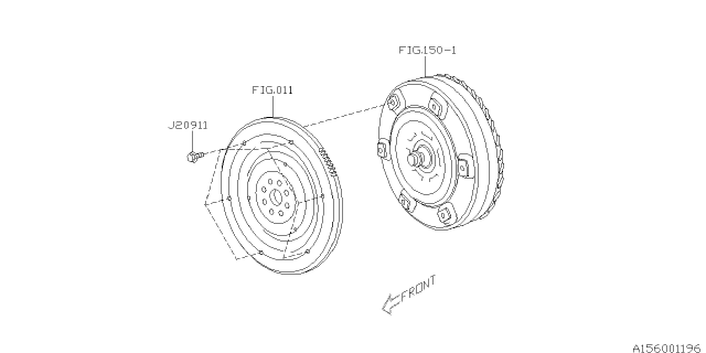 2019 Subaru BRZ Torque Converter & Converter Case Diagram 1