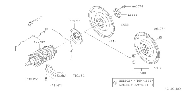2016 Subaru BRZ Flywheel Diagram
