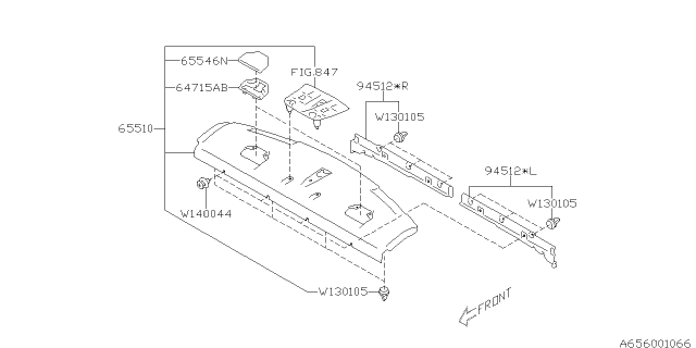 2014 Subaru BRZ Trim Panel Assembly TRKFTR Diagram for 94511CA080VH