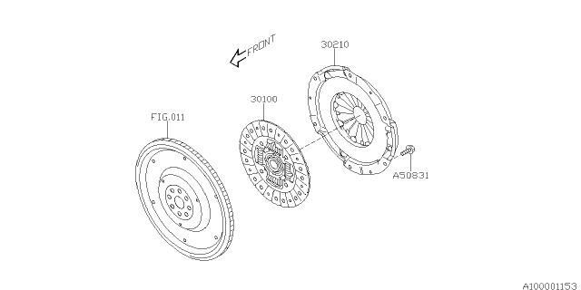 2015 Subaru BRZ Cover Complete Clutch Diagram for 30210AA760