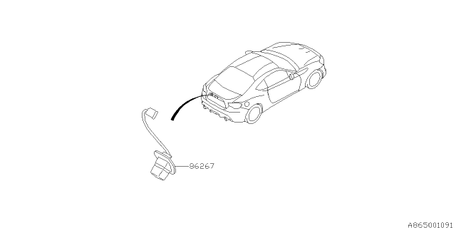 2016 Subaru BRZ Rear View Camera Assembly Diagram for 86267CA000