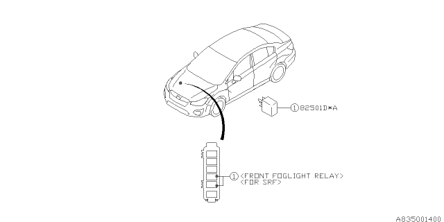 2014 Subaru Impreza Sedan Electrical Parts - Body Diagram 5